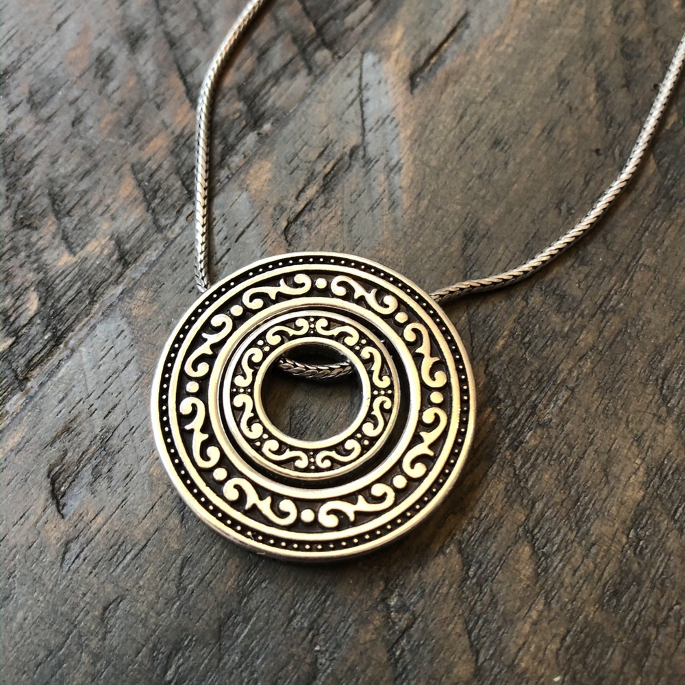 Brighton Round Medallion Circle Pendant Necklace